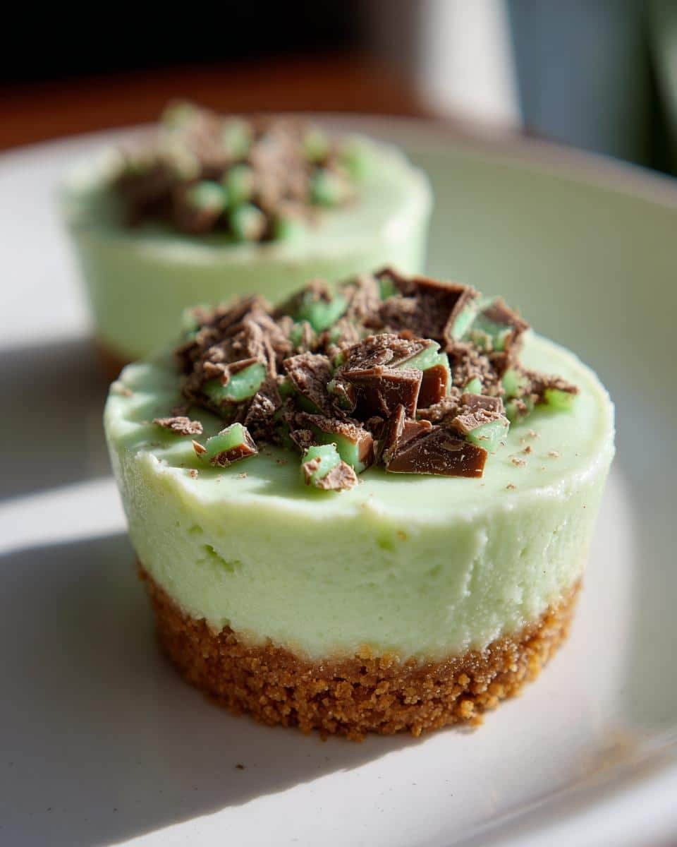 Andes Mint Mini Cheesecakes -  St. Patrick's Day - detail 3