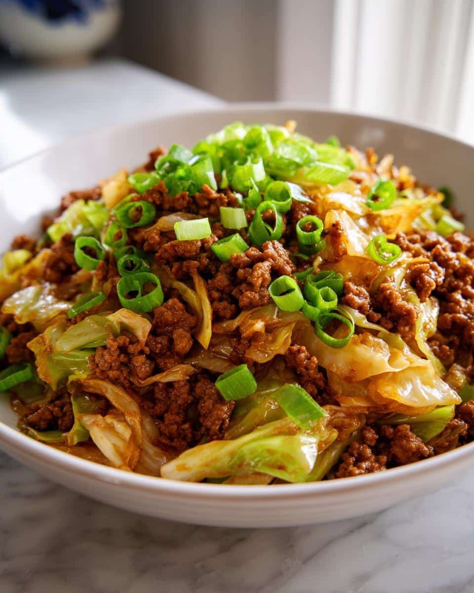 Chinese Ground Beef and Cabbage Stir-Fry - detail 1