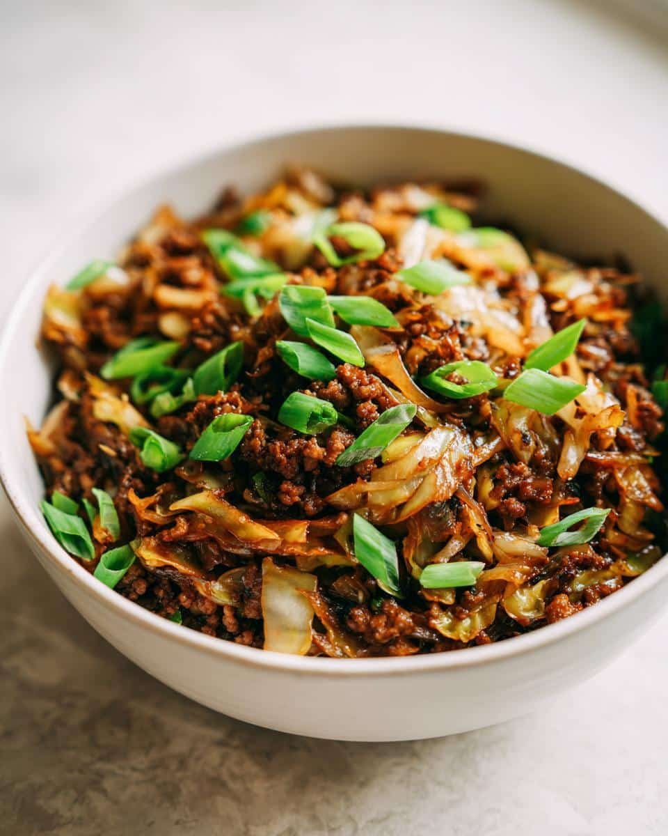 Chinese Ground Beef and Cabbage Stir-Fry - detail 4