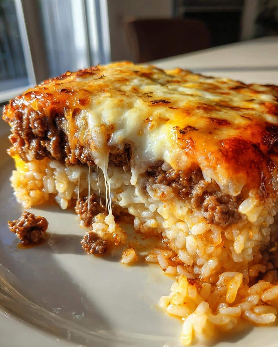 French Onion Ground Beef Rice Casserole - detail 2