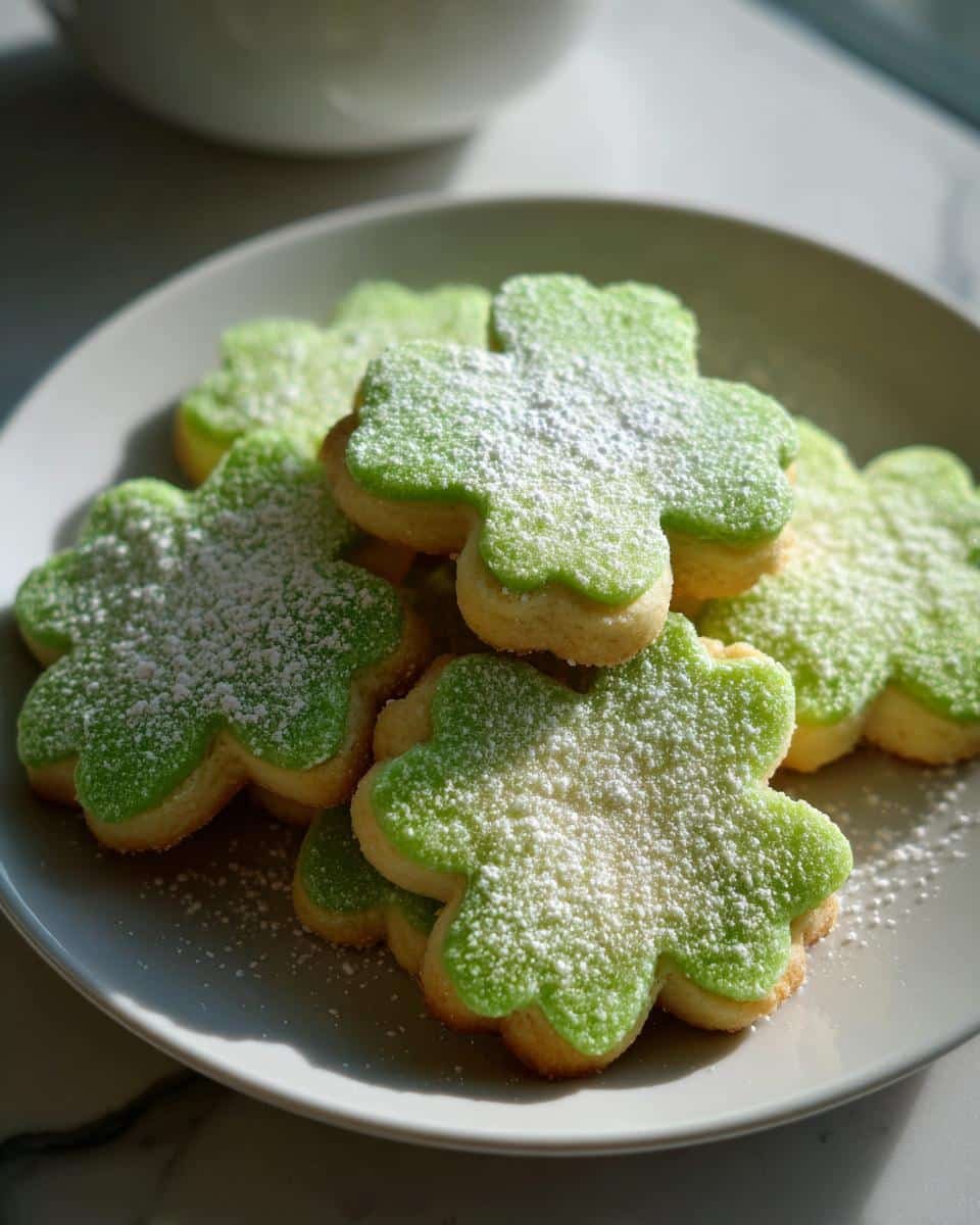 5-Ingredient Vanilla Bean Shamrock Cookies: Festive & Delicious! 2 Vanilla Bean Shamrock Cookies - St. Patrick's Day - detail 2